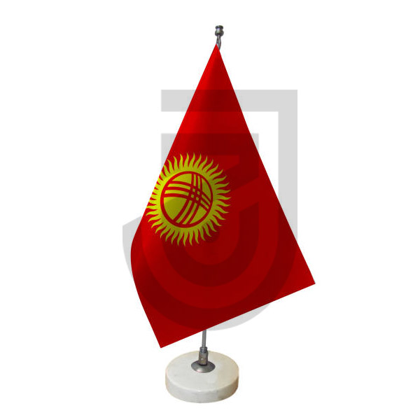 پرچم رومیزی قرقیزستان