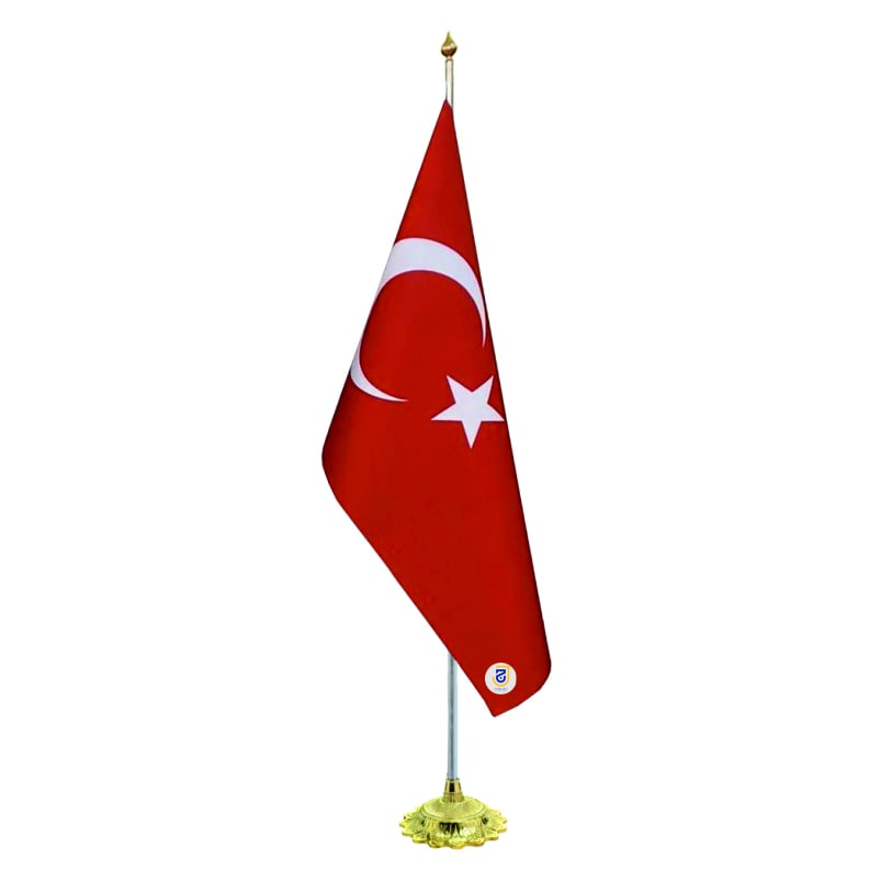 پرچم تشریفات ترکیه با پایه خورشیدی