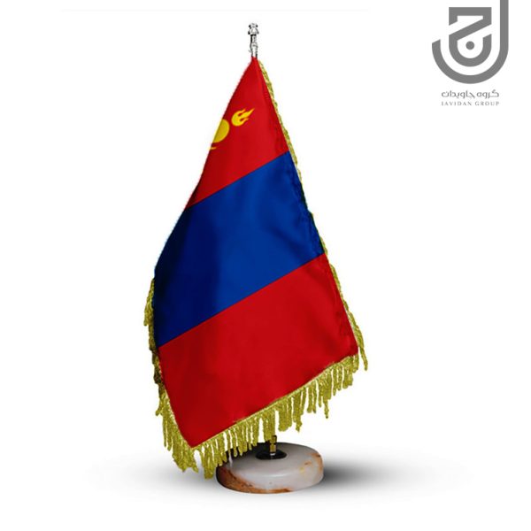 پرچم رومیزی مدل مغولستان دور ریشه